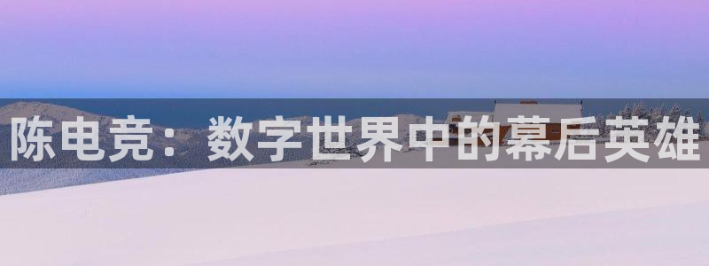 lh1153雷火电竞官网：陈电竞：数字世界中的幕后英雄